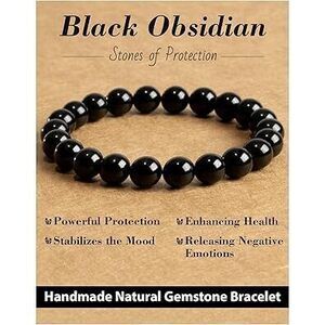 8Mm Natural Gemstone Beaded Bracelet, Healing Crystal Yoga Bracelets For Women &